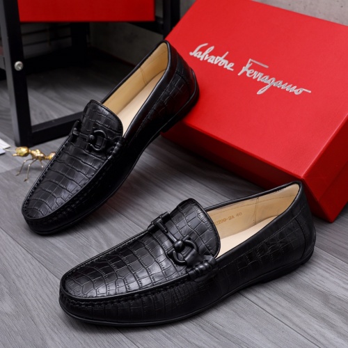 Cheap Salvatore Ferragamo Leather Shoes For Men #1094105 Replica Wholesale [$68.00 USD] [ITEM#1094105] on Replica Salvatore Ferragamo Leather Shoes