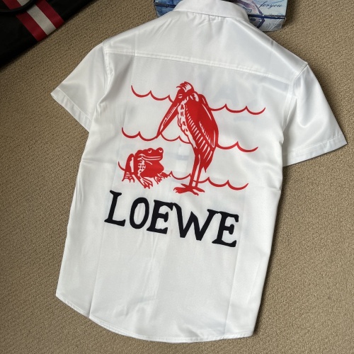 Cheap LOEWE Shirts Short Sleeved For Men #1095695 Replica Wholesale [$48.00 USD] [ITEM#1095695] on Replica LOEWE Shirts
