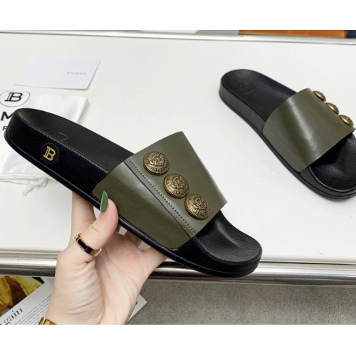 Cheap Balmain Slippers For Women #1096655 Replica Wholesale [$72.00 USD] [ITEM#1096655] on Replica Balmain Slippers