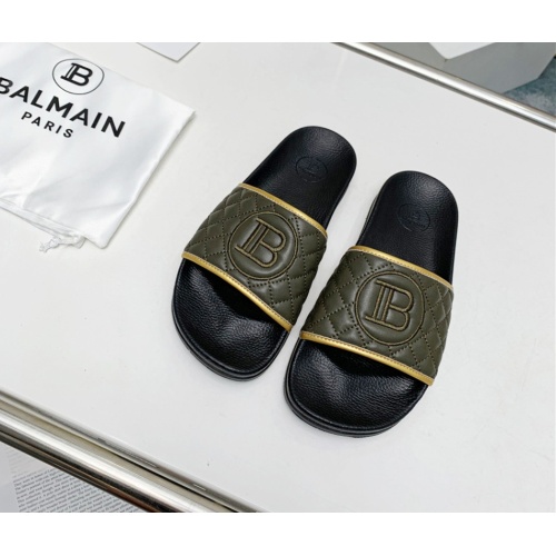 Cheap Balmain Slippers For Women #1096661 Replica Wholesale [$72.00 USD] [ITEM#1096661] on Replica Balmain Slippers