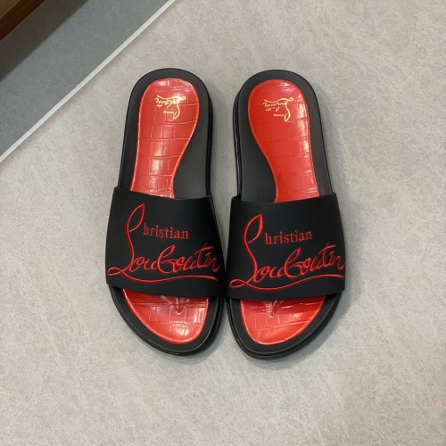 Cheap Christian Louboutin CL Slippers For Men #1097434 Replica Wholesale [$76.00 USD] [ITEM#1097434] on Replica Christian Louboutin CL Slippers