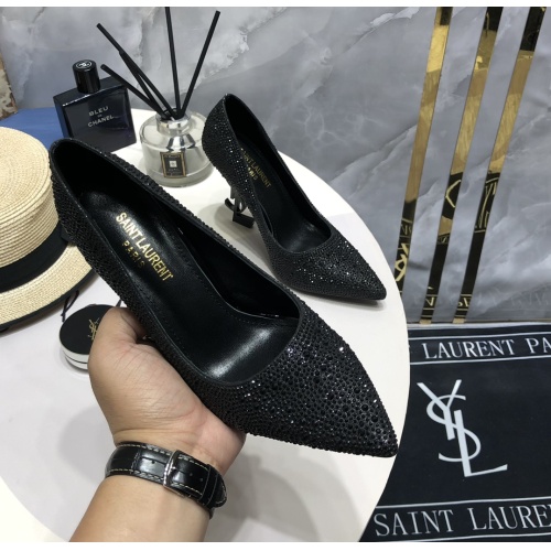 Cheap Yves Saint Laurent YSL High-Heeled Shoes For Women #1097996 Replica Wholesale [$118.00 USD] [ITEM#1097996] on Replica Yves Saint Laurent YSL High-Heeled Shoes