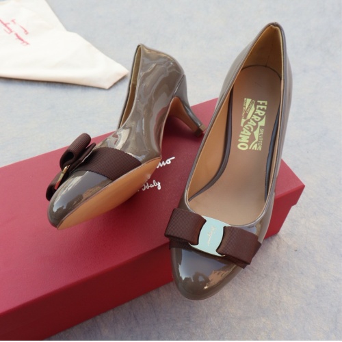 Cheap Salvatore Ferragamo High-Heeled Shoes For Women #1099085 Replica Wholesale [$96.00 USD] [ITEM#1099085] on Replica Salvatore Ferragamo High-Heeled Shoes