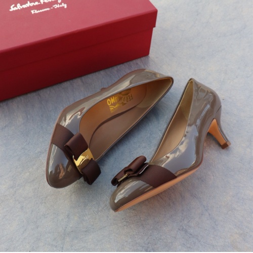 Cheap Salvatore Ferragamo High-Heeled Shoes For Women #1099085 Replica Wholesale [$96.00 USD] [ITEM#1099085] on Replica Salvatore Ferragamo High-Heeled Shoes