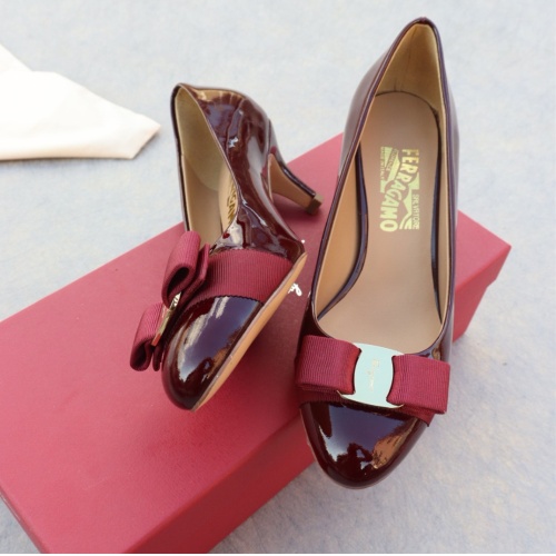 Cheap Salvatore Ferragamo High-Heeled Shoes For Women #1099087 Replica Wholesale [$96.00 USD] [ITEM#1099087] on Replica Salvatore Ferragamo High-Heeled Shoes