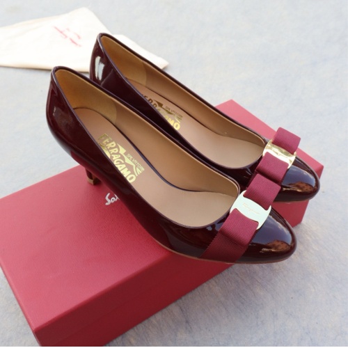 Cheap Salvatore Ferragamo High-Heeled Shoes For Women #1099087 Replica Wholesale [$96.00 USD] [ITEM#1099087] on Replica Salvatore Ferragamo High-Heeled Shoes