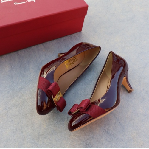 Cheap Salvatore Ferragamo High-Heeled Shoes For Women #1099087 Replica Wholesale [$96.00 USD] [ITEM#1099087] on Replica Salvatore Ferragamo High-Heeled Shoes