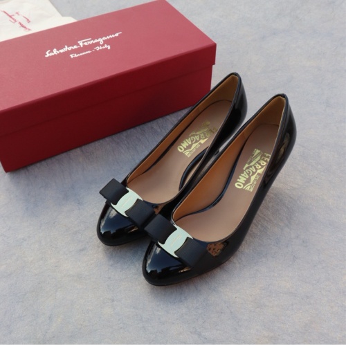 Cheap Salvatore Ferragamo High-Heeled Shoes For Women #1099089 Replica Wholesale [$96.00 USD] [ITEM#1099089] on Replica Salvatore Ferragamo High-Heeled Shoes