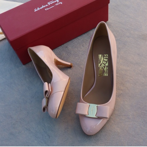 Cheap Salvatore Ferragamo High-Heeled Shoes For Women #1099091 Replica Wholesale [$96.00 USD] [ITEM#1099091] on Replica Salvatore Ferragamo High-Heeled Shoes