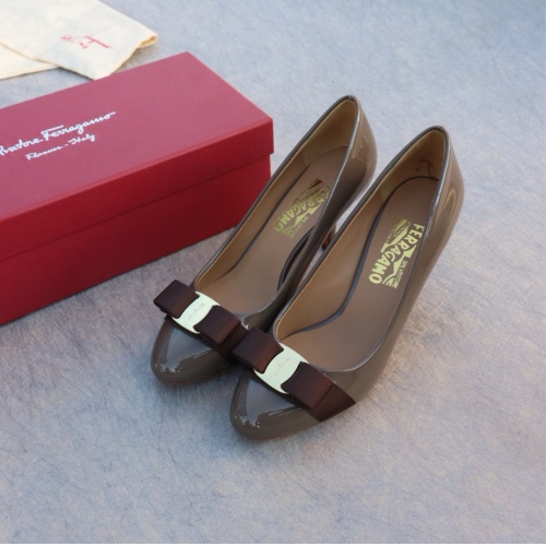 Cheap Salvatore Ferragamo High-Heeled Shoes For Women #1099094 Replica Wholesale [$96.00 USD] [ITEM#1099094] on Replica Salvatore Ferragamo High-Heeled Shoes