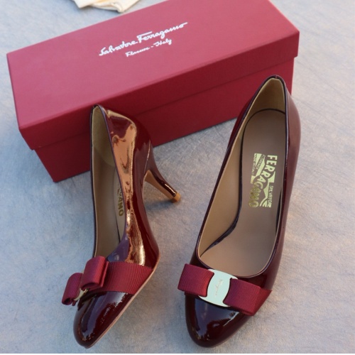 Cheap Salvatore Ferragamo High-Heeled Shoes For Women #1099096 Replica Wholesale [$96.00 USD] [ITEM#1099096] on Replica Salvatore Ferragamo High-Heeled Shoes