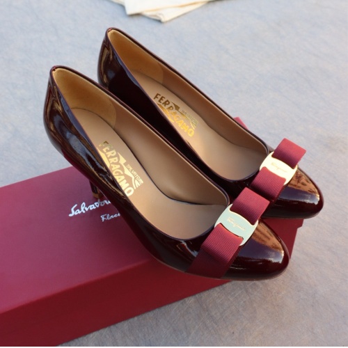 Cheap Salvatore Ferragamo High-Heeled Shoes For Women #1099096 Replica Wholesale [$96.00 USD] [ITEM#1099096] on Replica Salvatore Ferragamo High-Heeled Shoes