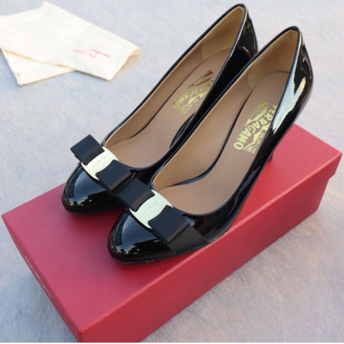 Cheap Salvatore Ferragamo High-Heeled Shoes For Women #1099098 Replica Wholesale [$96.00 USD] [ITEM#1099098] on Replica Salvatore Ferragamo High-Heeled Shoes