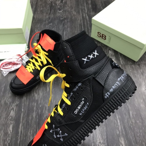 Cheap Off-White High Tops Shoes For Men #1099175 Replica Wholesale [$105.00 USD] [ITEM#1099175] on Replica Off-White High Tops Shoes