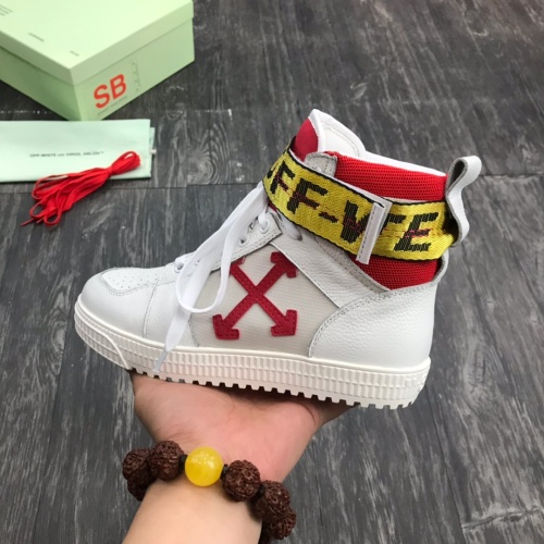Cheap Off-White High Tops Shoes For Men #1099177 Replica Wholesale [$100.00 USD] [ITEM#1099177] on Replica Off-White High Tops Shoes