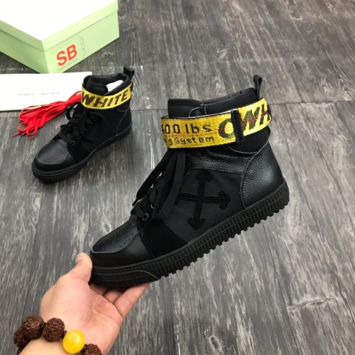 Cheap Off-White High Tops Shoes For Men #1099181 Replica Wholesale [$100.00 USD] [ITEM#1099181] on Replica Off-White High Tops Shoes