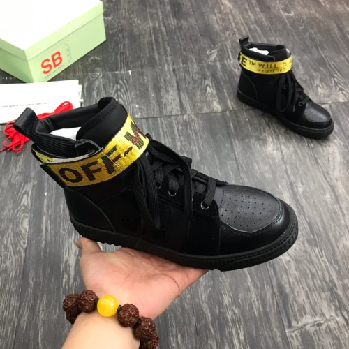 Cheap Off-White High Tops Shoes For Men #1099181 Replica Wholesale [$100.00 USD] [ITEM#1099181] on Replica Off-White High Tops Shoes