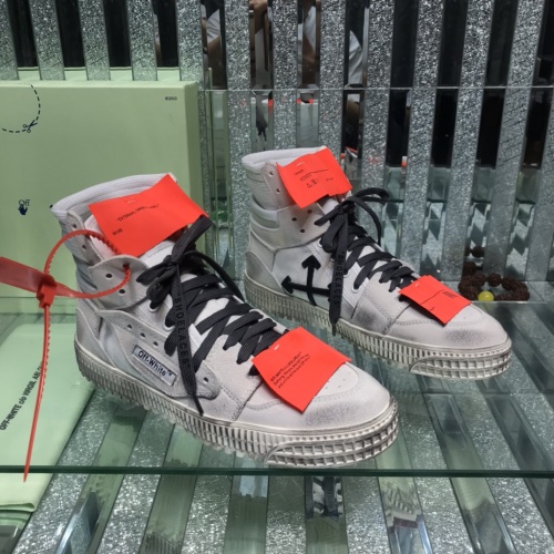 Cheap Off-White High Tops Shoes For Men #1099185 Replica Wholesale [$105.00 USD] [ITEM#1099185] on Replica Off-White High Tops Shoes