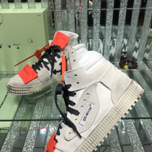 Cheap Off-White High Tops Shoes For Women #1099186 Replica Wholesale [$105.00 USD] [ITEM#1099186] on Replica Off-White High Tops Shoes