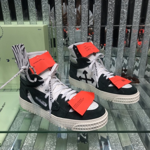 Cheap Off-White High Tops Shoes For Men #1099189 Replica Wholesale [$105.00 USD] [ITEM#1099189] on Replica Off-White High Tops Shoes