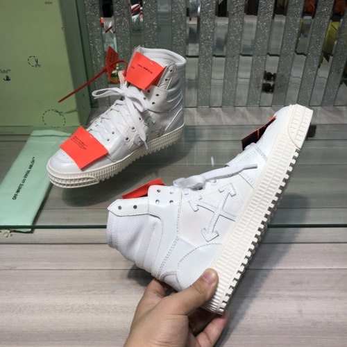 Cheap Off-White High Tops Shoes For Men #1099199 Replica Wholesale [$105.00 USD] [ITEM#1099199] on Replica Off-White High Tops Shoes