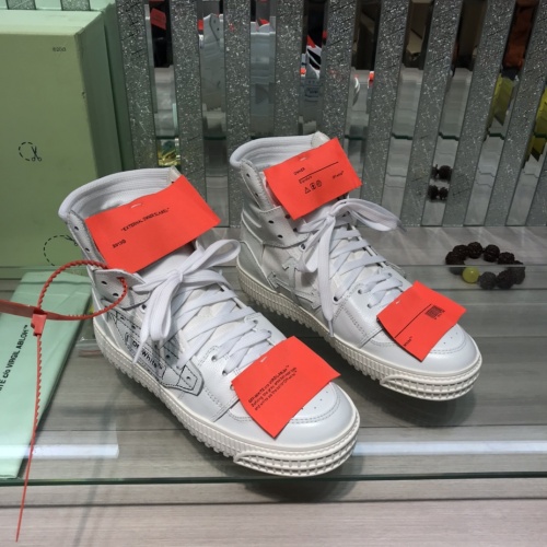 Cheap Off-White High Tops Shoes For Women #1099200 Replica Wholesale [$105.00 USD] [ITEM#1099200] on Replica Off-White High Tops Shoes