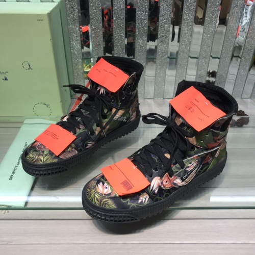 Cheap Off-White High Tops Shoes For Women #1099206 Replica Wholesale [$105.00 USD] [ITEM#1099206] on Replica Off-White High Tops Shoes