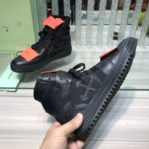 Cheap Off-White High Tops Shoes For Men #1099207 Replica Wholesale [$105.00 USD] [ITEM#1099207] on Replica Off-White High Tops Shoes