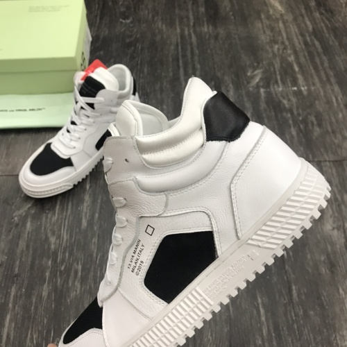 Cheap Off-White High Tops Shoes For Men #1099215 Replica Wholesale [$102.00 USD] [ITEM#1099215] on Replica Off-White High Tops Shoes