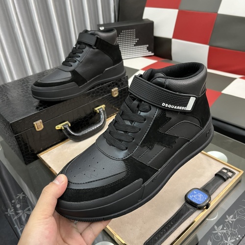 Cheap Dsquared High Tops Shoes For Men #1099365 Replica Wholesale [$88.00 USD] [ITEM#1099365] on Replica Dsquared High Tops Shoes