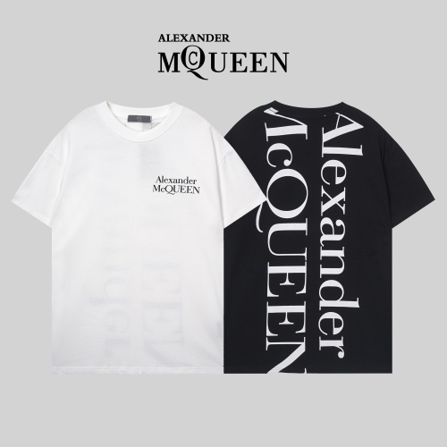 Cheap Alexander McQueen T-shirts Short Sleeved For Unisex #1099393 Replica Wholesale [$32.00 USD] [ITEM#1099393] on Replica Alexander McQueen T-shirts