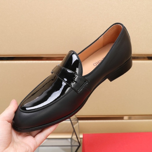 Cheap Salvatore Ferragamo Leather Shoes For Men #1100049 Replica Wholesale [$88.00 USD] [ITEM#1100049] on Replica Salvatore Ferragamo Leather Shoes