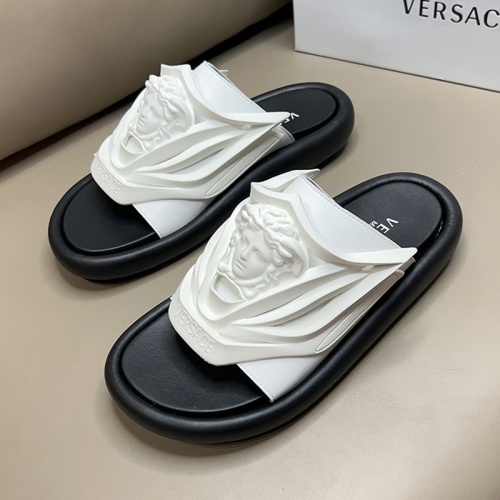 Cheap Versace Slippers For Men #1100140 Replica Wholesale [$56.00 USD] [ITEM#1100140] on Replica Versace Slippers