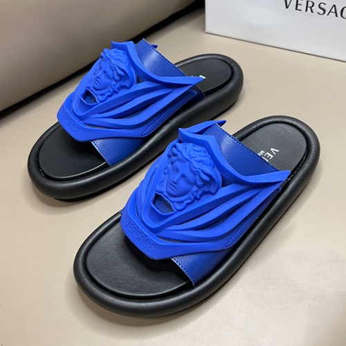 Cheap Versace Slippers For Men #1100143 Replica Wholesale [$56.00 USD] [ITEM#1100143] on Replica Versace Slippers