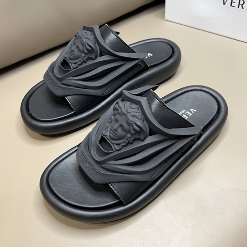 Cheap Versace Slippers For Men #1100144 Replica Wholesale [$56.00 USD] [ITEM#1100144] on Replica Versace Slippers