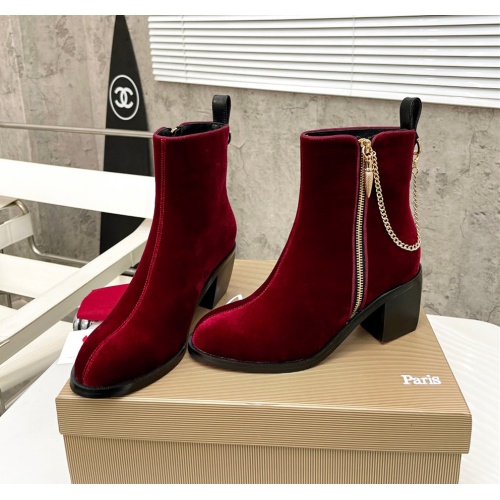 Cheap Christian Louboutin Boots For Women #1100878 Replica Wholesale [$98.00 USD] [ITEM#1100878] on Replica Christian Louboutin Boots