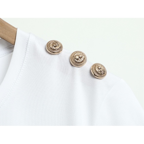 Cheap Balmain T-Shirts Short Sleeved For Women #1100926 Replica Wholesale [$34.00 USD] [ITEM#1100926] on Replica Balmain T-Shirts