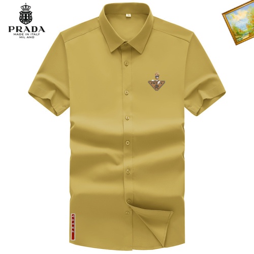 Cheap Prada Shirts Short Sleeved For Men #1102441 Replica Wholesale [$38.00 USD] [ITEM#1102441] on Replica Prada Shirts