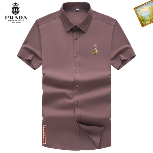 Cheap Prada Shirts Short Sleeved For Men #1102443 Replica Wholesale [$38.00 USD] [ITEM#1102443] on Replica Prada Shirts