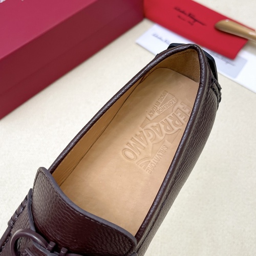 Cheap Salvatore Ferragamo Leather Shoes For Men #1104242 Replica Wholesale [$112.00 USD] [ITEM#1104242] on Replica Salvatore Ferragamo Leather Shoes