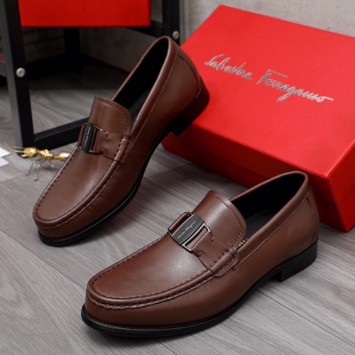 Cheap Salvatore Ferragamo Leather Shoes For Men #1107325 Replica Wholesale [$85.00 USD] [ITEM#1107325] on Replica Salvatore Ferragamo Leather Shoes
