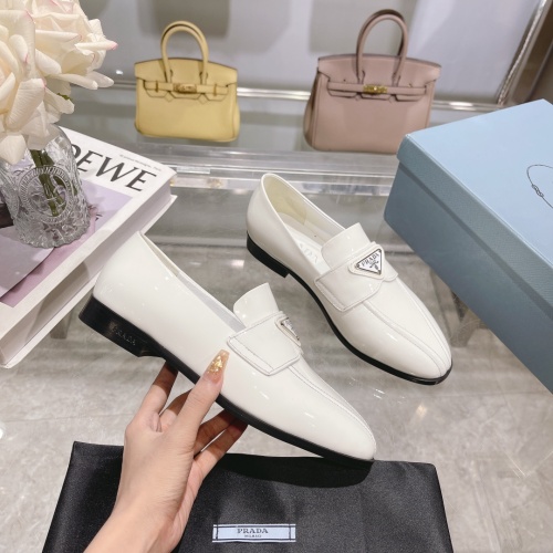 Cheap Prada Leather Shoes For Women #1107478 Replica Wholesale [$96.00 USD] [ITEM#1107478] on Replica Prada Leather Shoes