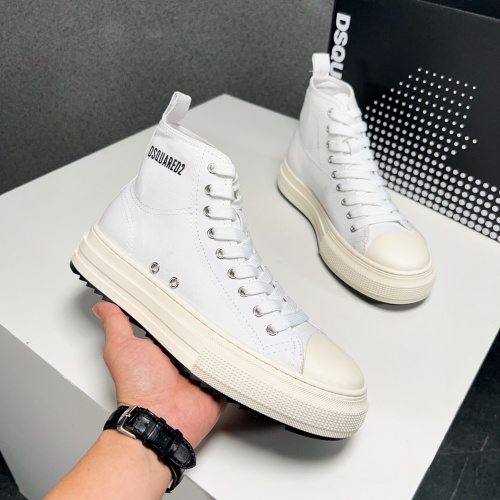 Cheap Dsquared High Tops Shoes For Men #1107504 Replica Wholesale [$100.00 USD] [ITEM#1107504] on Replica Dsquared High Tops Shoes