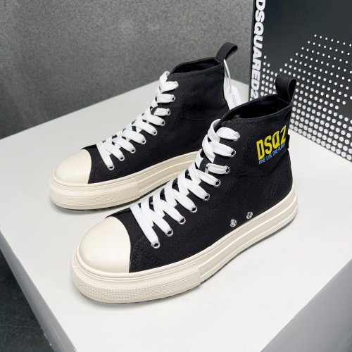 Cheap Dsquared High Tops Shoes For Men #1107508 Replica Wholesale [$100.00 USD] [ITEM#1107508] on Replica Dsquared High Tops Shoes