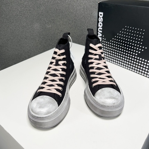 Cheap Dsquared High Tops Shoes For Men #1107512 Replica Wholesale [$100.00 USD] [ITEM#1107512] on Replica Dsquared High Tops Shoes