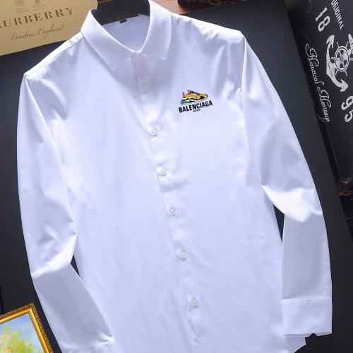 Cheap Balenciaga Shirts Long Sleeved For Men #1109331 Replica Wholesale [$40.00 USD] [ITEM#1109331] on Replica Balenciaga Shirts