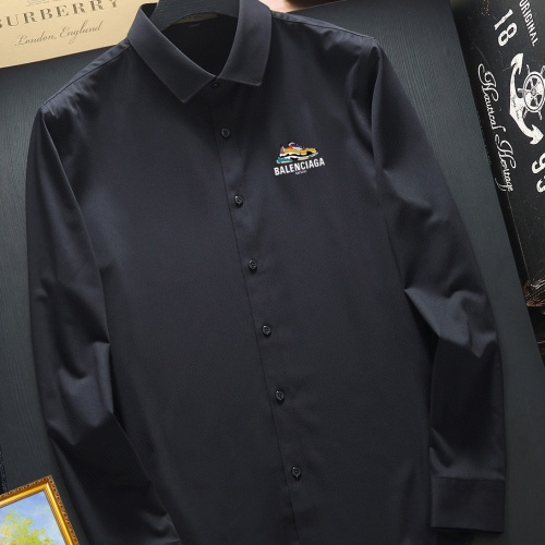 Cheap Balenciaga Shirts Long Sleeved For Men #1109332 Replica Wholesale [$40.00 USD] [ITEM#1109332] on Replica Balenciaga Shirts