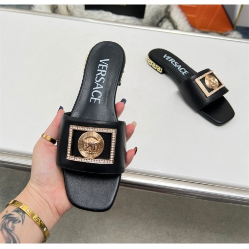 Cheap Versace Slippers For Women #1109770 Replica Wholesale [$82.00 USD] [ITEM#1109770] on Replica Versace Slippers