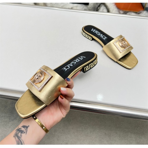 Cheap Versace Slippers For Women #1109772 Replica Wholesale [$82.00 USD] [ITEM#1109772] on Replica Versace Slippers