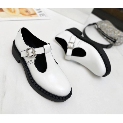 Cheap Prada Leather Shoes For Women #1110038 Replica Wholesale [$92.00 USD] [ITEM#1110038] on Replica Prada Leather Shoes